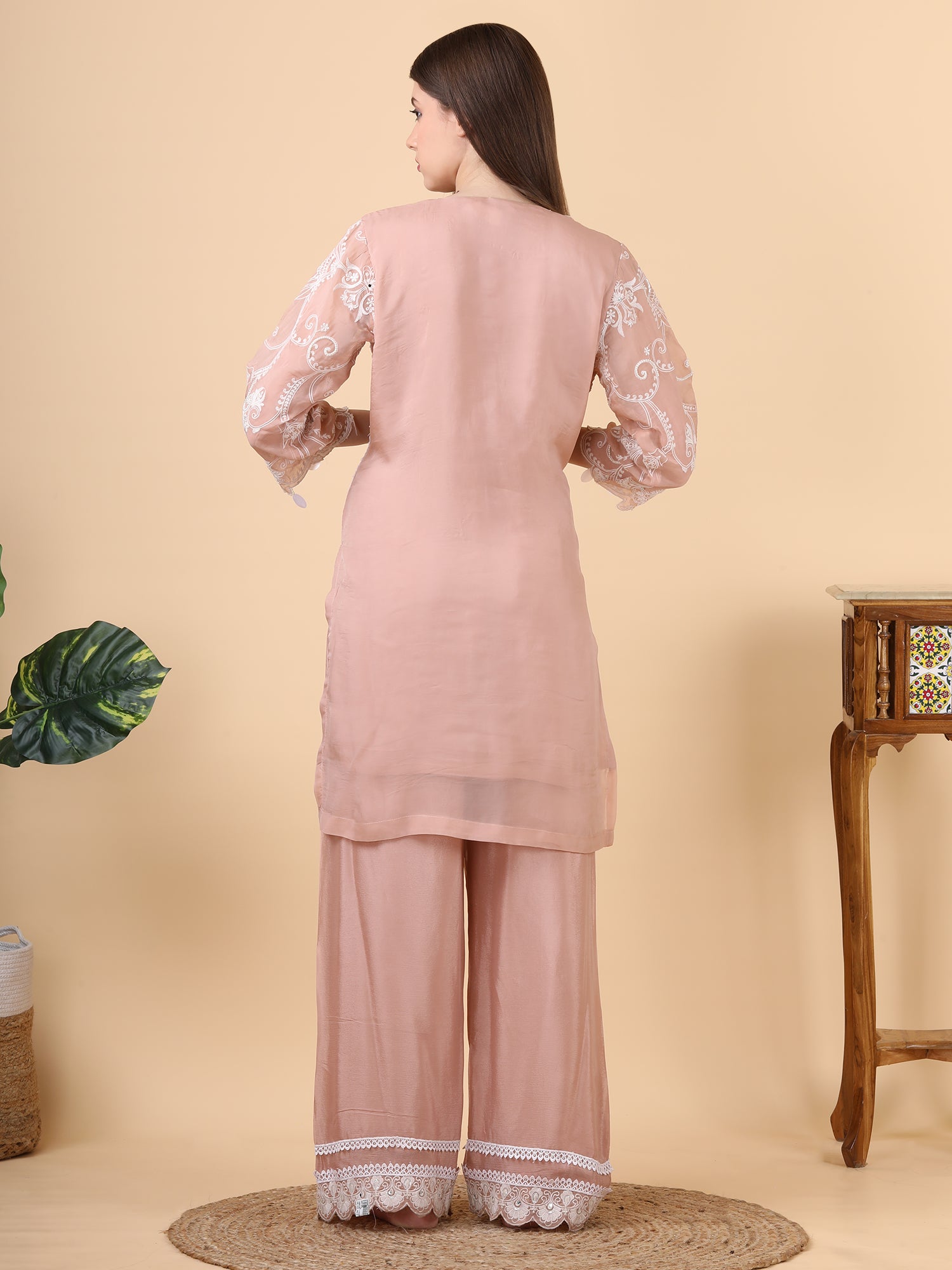 FABRIC-orgenza                            EMBROIDERY- pearl                        DESIGN PATTERN-pakistani                      WITH-plazo dupatta