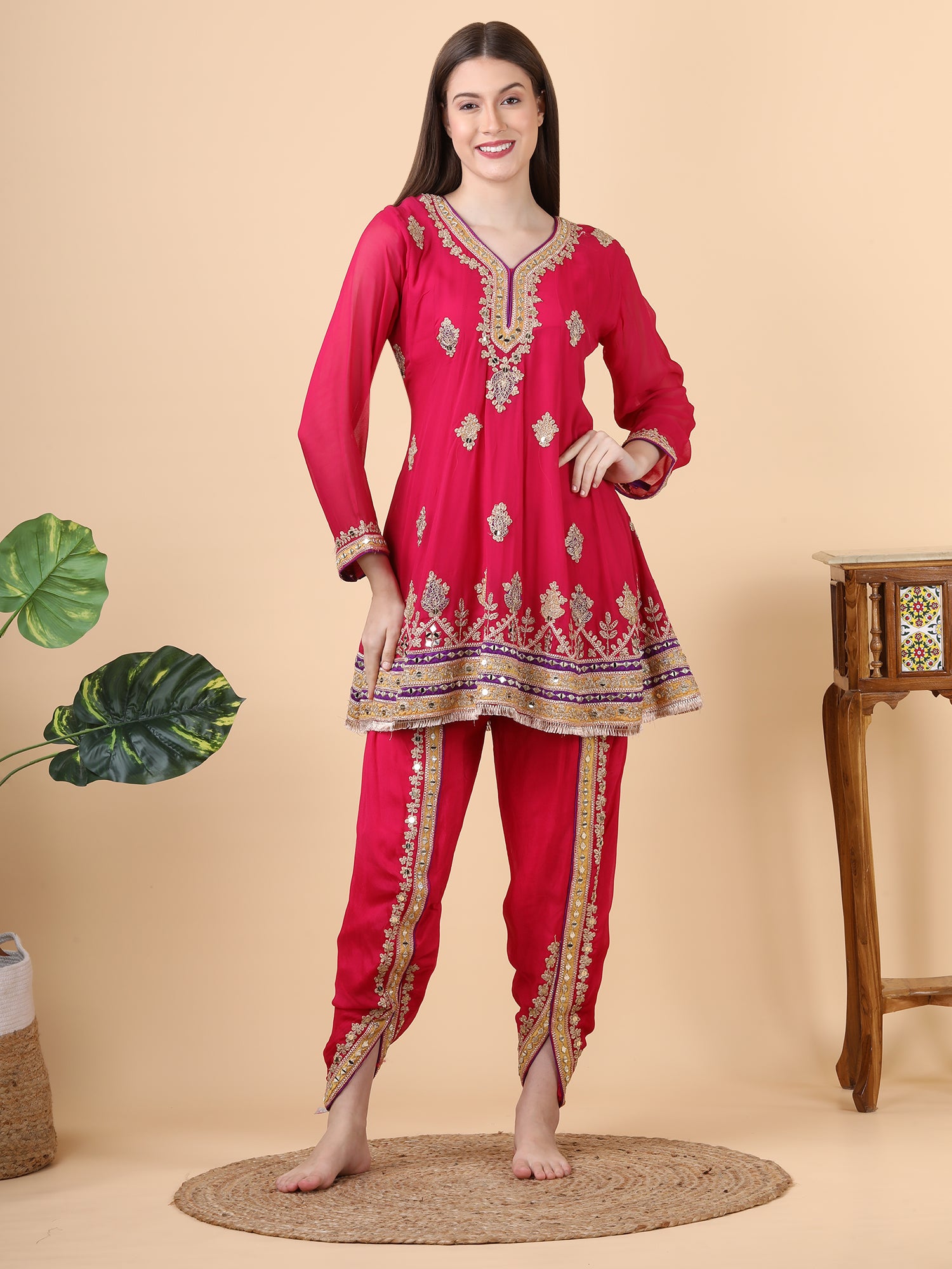 PEPLUM DHOTI SUIT