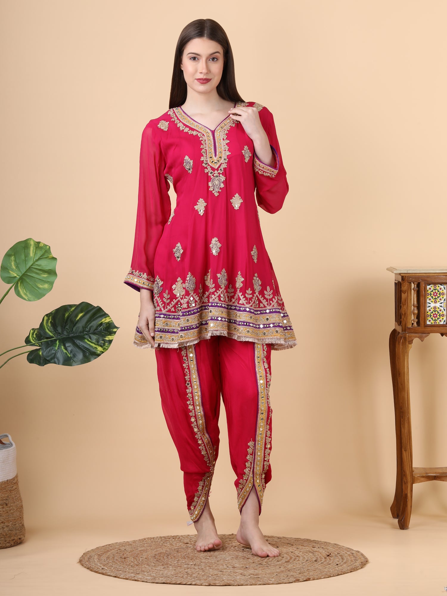 PEPLUM DHOTI SUIT