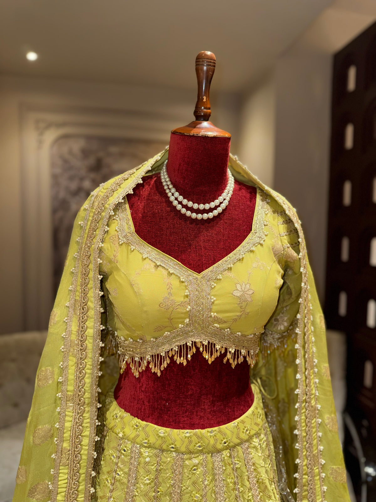 Lemon Lime Embroidered Lehenga