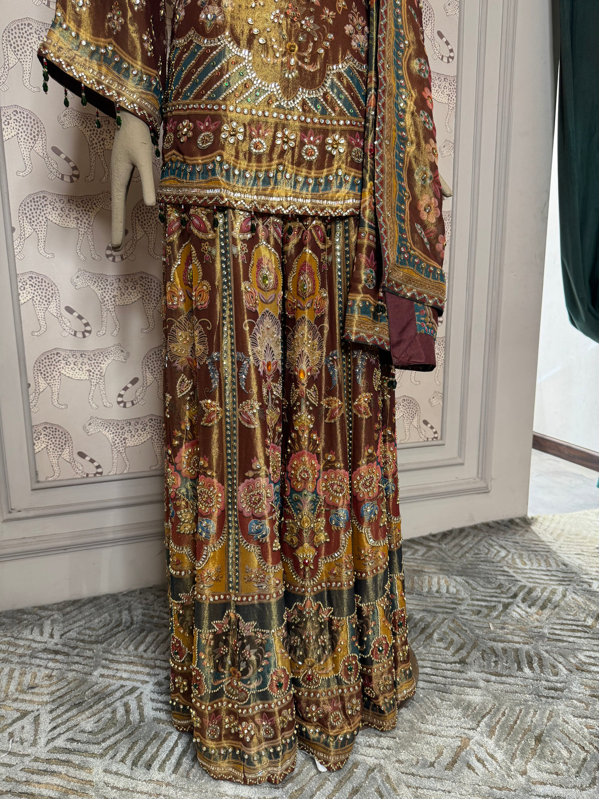 Multicolour Embroidered Designer Sharara Suit