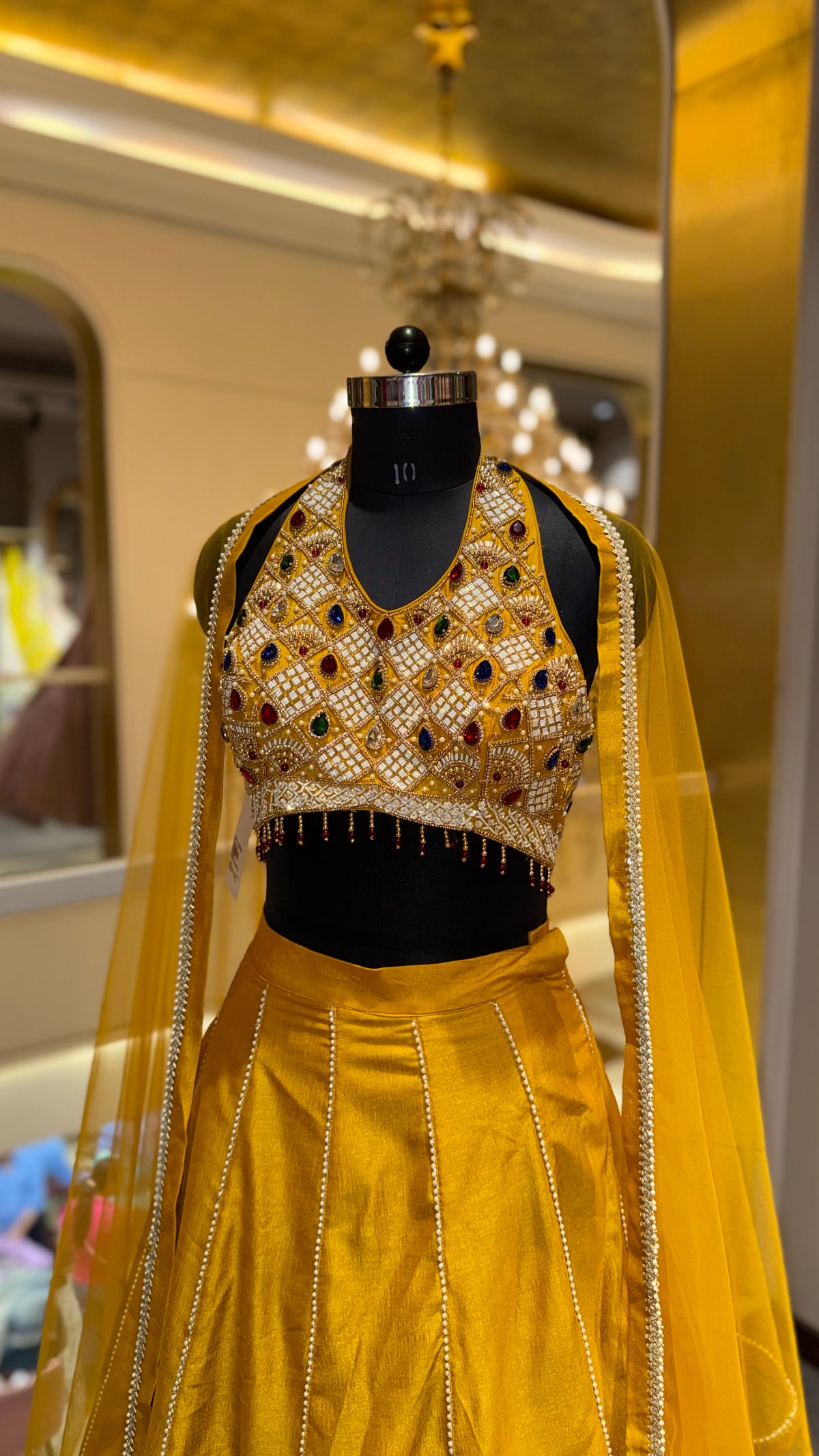Royal Yellow Embellished Lehenga Set
