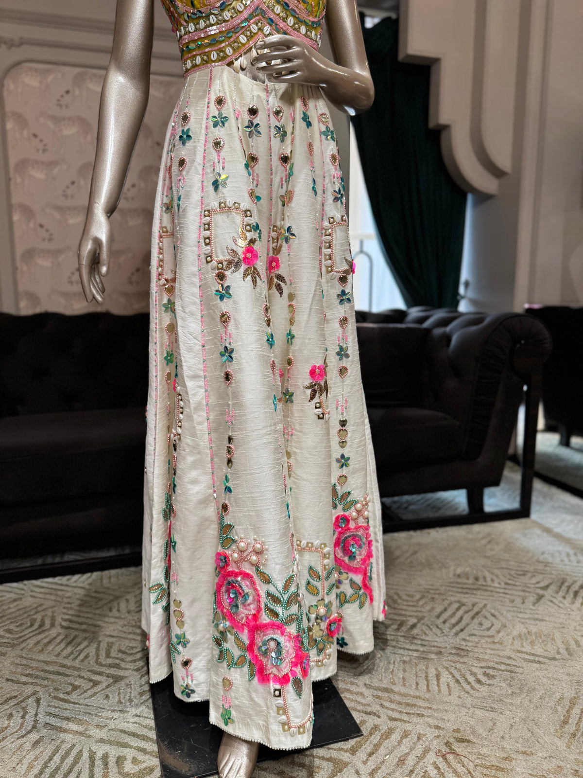 Multicolor Floral Embroidered Jumpsuit