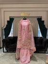 Elegant Pink Embroidered Unstitched 3-Piece Suit