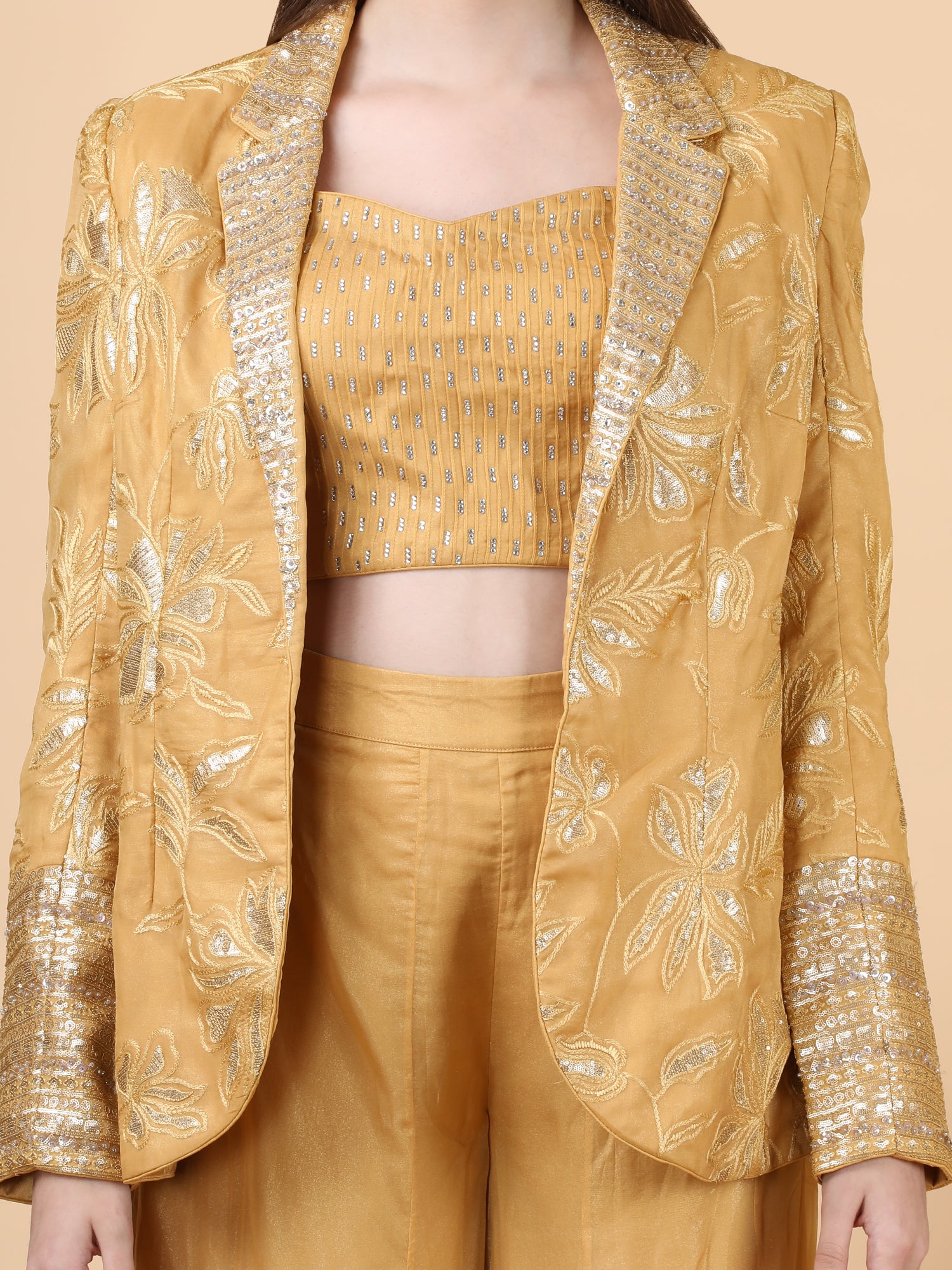 FABRIC-orgenza                            EMBROIDERY- jankan                     DESIGN PATTERN- 3 piece                     WITH-choli .jacket,sharara