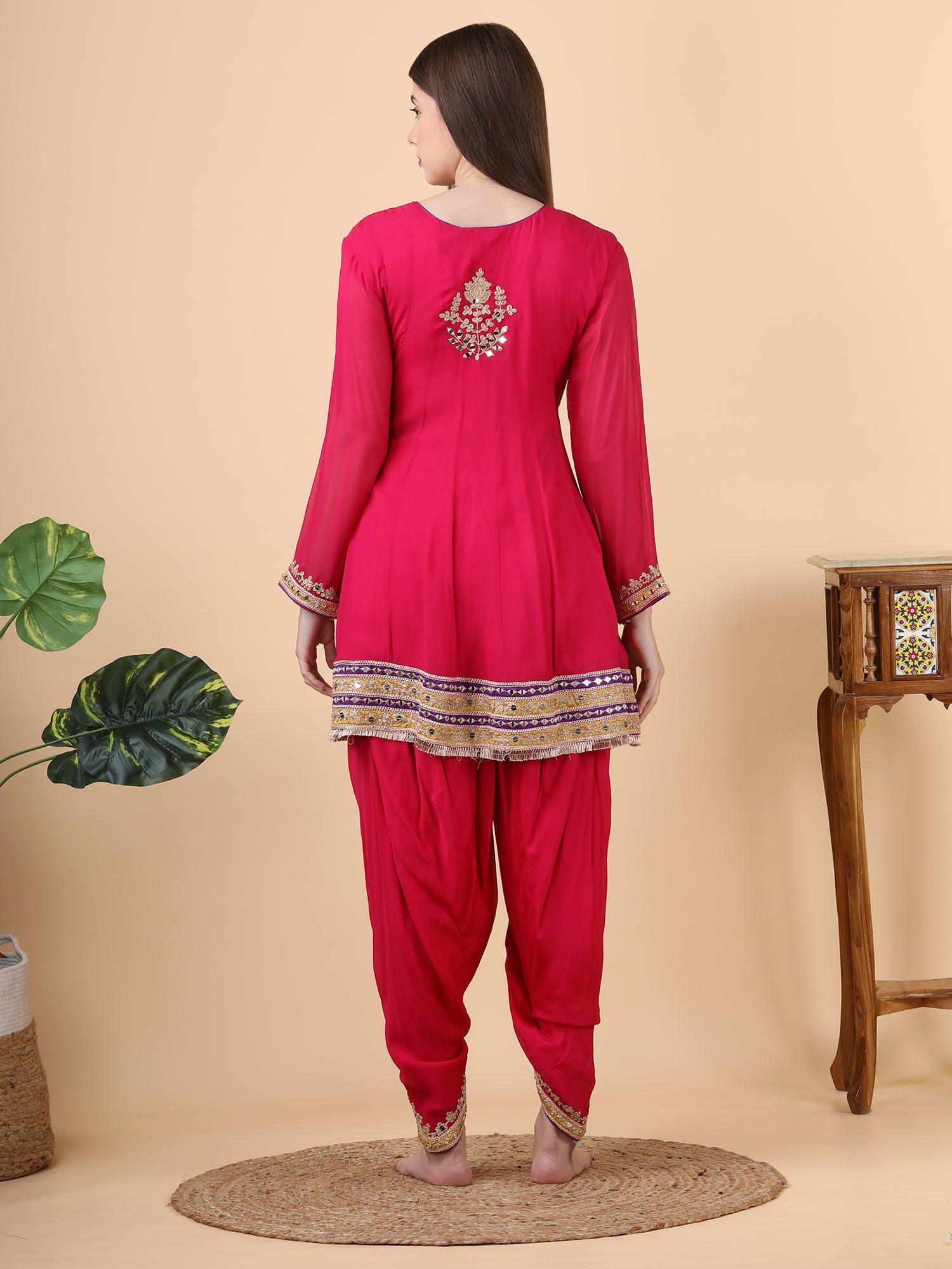PEPLUM DHOTI SUIT