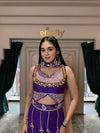 Royal Purple Embroidered Sharara Set