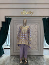 Lavender Gold Embellished Punjabi Salwar Suit