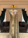 Sage Green Embroidered Unstitched Suit