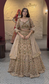 Champagne Gold Embellished Designer Lehenga Set