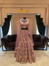 Regal Mauve & Antique Gold Embroidered Lehenga Set