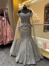Silver Embellished Fish Cut Lehenga