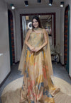 Multicolor Indo-Western Outfit with Embellished Top