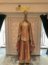 Bronze Gold Embroidered Sharara Suit Set with Dupatta