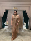 Draped Embellished Pre-Draped Saree Set