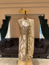 Champagne Gold Embroidered Straight Suit