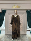 Mocha Noir Embroidered Straight-Cut Suit