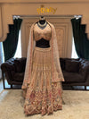 Rosewood & Antique Gold Signature Lehenga Set