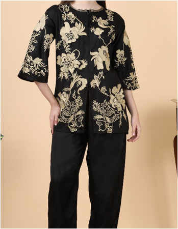 SILK EMBROIDERED COORDSET