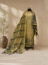 Premium cotton jaamdani Artistic Printed Unstitched Suit with Dupatta